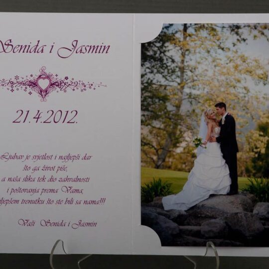 Pozivnice za vjencanje - foto zahvalnica 6124 - slika 3