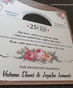 Pozivnice za vjenčanje Megatrend Brčko - pozivnica za vjenčanje model 10553 neobična bez koverte